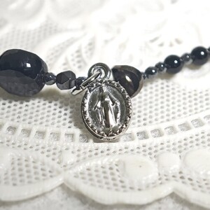 [813610]  팔찌묵주 / 원판 오닉스 남성용